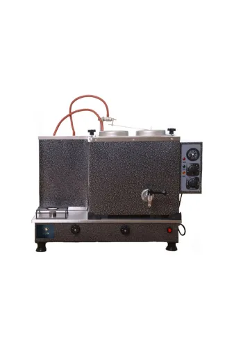 Safir 05072024S2GAZGRI 2 Li Gri Boyalı Çay Ocağı Gri Çay Kazanı Doğalgazlı Ce Gazmer Onaylı Gaz Emniyet Kilit Sistemli