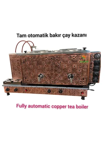 SAFİR ÇAY KAZANLARI 060220253 4 Gözlü Bakır Çay Ocağı Bakır Çay Kazanı Tüplü Bakır Çay Semaveri Bakır Çay Makinesi