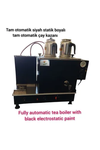 SAFİR ÇAY KAZANLARI 06022025siyahventilli Safir Ce Ve Gazmer Onaylı Gaz Emniyet Kilit Sistemi 2 Li Siyah Boyalı Tam Otomatik Çay Kazanı