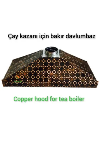 SAFİR ÇAY KAZANLARI 14022025yıldızdavlumbaz110cm Çay Semaveri Davlumbazı 4 Lü Çay Kazanına Göre 110 Cm Bakır Davlumbaz Yıldız Model Bakır Davlumbaz