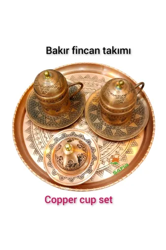 SAFİR ÇAY KAZANLARI 240120251bakırkahvetakımı Bakır Kahve Fincan Takımı Bakır Kahvelik 2 Kişilik Bakır Kahve Fincan Takımı Iğneli Motif