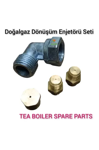 SAFİR ÇAY KAZANLARI 261220242 Çay Kazanı Doğalgaz Dönüşüm Enjektörü Seti Tüm Otomatik Çay Kazanlarına Uyumludur Safir Dönüşüm Kiti