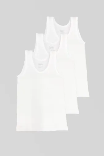 Şahinler LORELM34SHN452C1 Ec002, 6'lı Paket Erkek Çocuk Askılı Penye Atlet Ec002 %100 Pamuklu