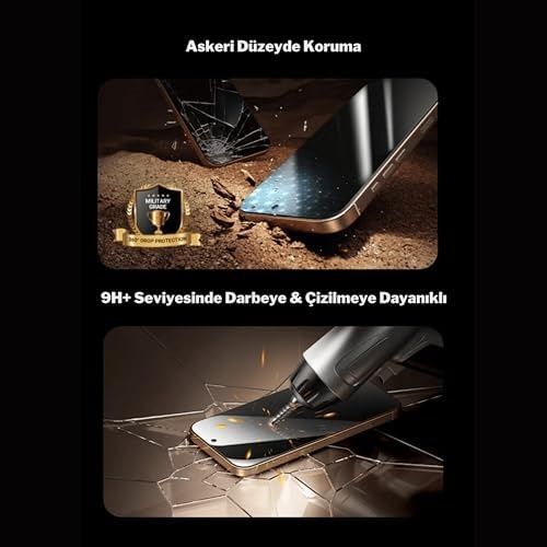 Sale 131612918 Tam Kaplayan Hayalet Parmak İzi Bırakmayan Safir Ekran Koruyucu Cam, İphone 15 İle Uyumlu