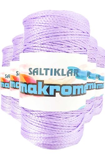 SALTIKLAR RT-RYL-5ARSLTMKRM3200 5 Adet Polyester Makrome İpi 3200 Lila 100 Gr