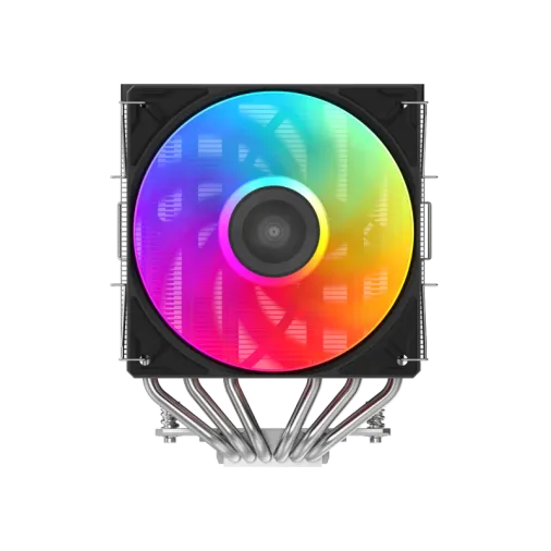 SAMA A60L, Black, 2x120mm ARGB Fan, Kule Tipi Hava Soğutma, 6 adet Gelişmiş Nikel Kaplı Bakır Isı Borusu, CPU Fan (AMD ve INTEL Tüm işlemciler ile uyumlu)