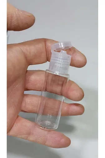 Sampex 86974317197457 10 Adet Parfüm,kolonya,dezenfekten,ve Deterjan Için Boş Fliptop Kapaklı Şişe 30 Ml Şeffaf