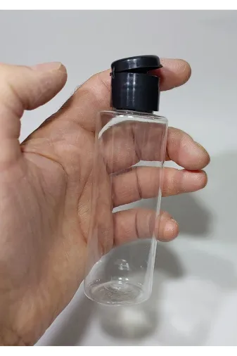 Sampex 86974317441529 100 Cc Düz Model Pet Şişe - Beyaz Filtop Siyah Damla Kapaklı - 100 Ml Boş Pet Şişe (50 Adet)