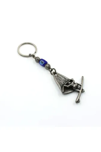 SANAT TACİRİ 344015372 Cam Nazar Boncuklu Yelkenli Metal Anahtarlık - No - 222