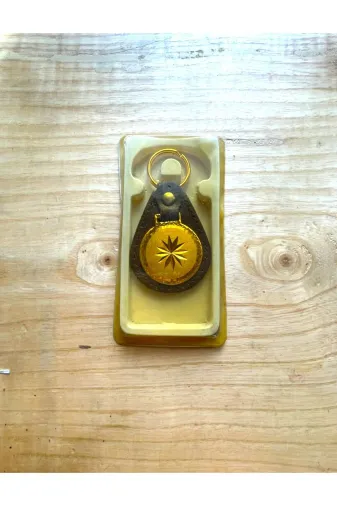 SANAT TACİRİ 45YDFB Vintage Anahtarlik Altin Sarisi Anahtarlik Metal Anahtarlik