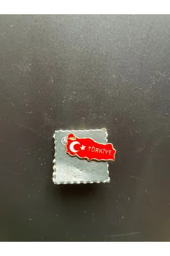 SANAT TACİRİ 567W4ERG Mineli Türkiy Temali Rozet Yaka Broşü