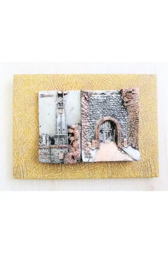 SANAT TACİRİ 805521890 Elbasan Porra Kalesi Ve Sahatit Kulesi Duvar Süsü Porselen Duvar Süsü