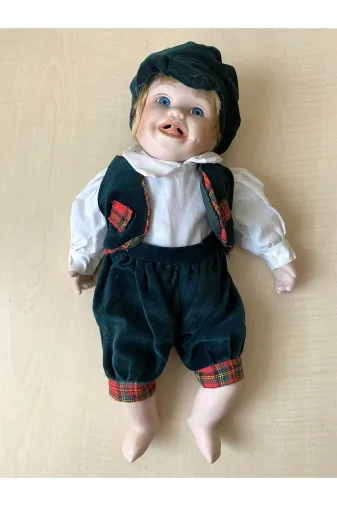 SANAT TACİRİ 837010456TD 33Cm Ifadeli Porselen Bebek Gamzeli Porselen Oyuncak Bebek No 73