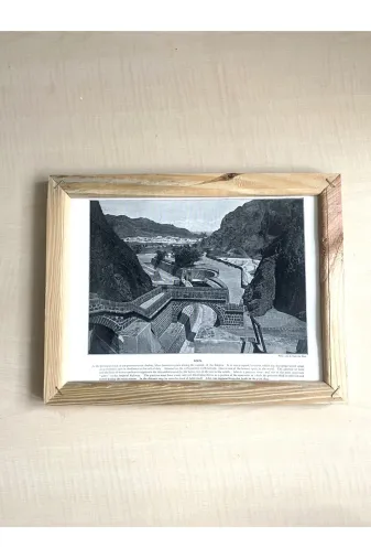SANAT TACİRİ EK56FS43 Camsiz Çift Tarafli Ahşap Çerçeveli Dijital Baski Resim Tablo Aden Ve Jamica