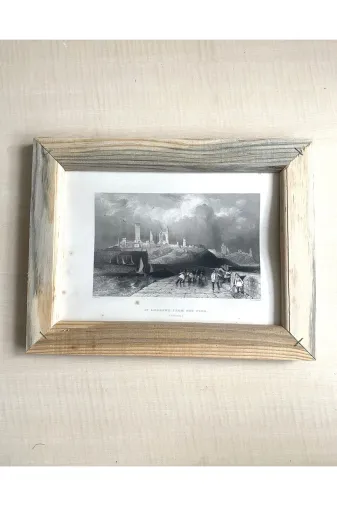 SANAT TACİRİ EK56FS431300 30.5X23.3Cm Camsiz Ahşap Çerçeveli Avrupa Dijital Baski Gravür Tablo
