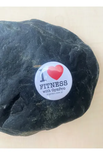 SANAT TACİRİ EK65245TED1HB I Love Fitness Yazılı Rozet Yaka Broşu