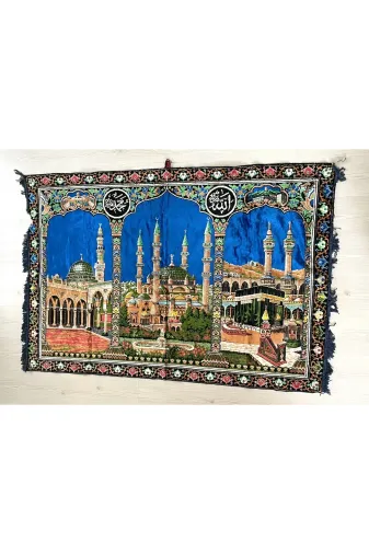 SANAT TACİRİ EK6GF3ED 117X174Cm Eskilerden Duvar Halisi Cami Temali Duvar Halisi