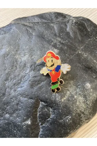 SANAT TACİRİ EKB245TNE1HB Vintage Süper Mario Rozet Yaka Broşü