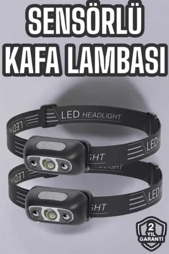 Şarjlı Led Kafa Lambası 4 Modlu Su Geçirmez Kamp Işığı
