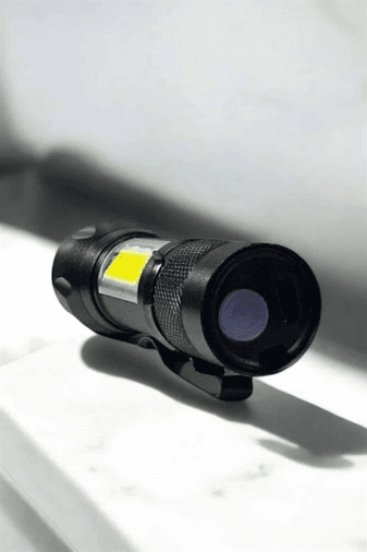 Şarjlı Metal Zoomlu El Feneri Işıldak Led Işık Taşınabilir El Lambası