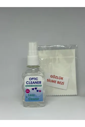 sateknoloji TYBR8O8IBC9FP5WT24 Gözlük Camı Temizleme Solüsyonu 50Ml Ve Ufak Boy Silme Bezi