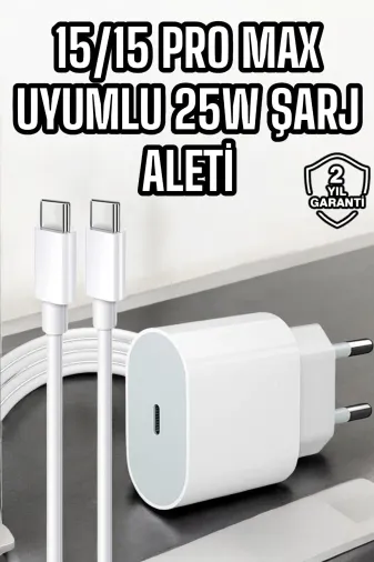 Savings Sphere ES-80120TB187558 Trendlia İos Uyumlu Type-C Girişli Hızlı Şarj 15/15 Pro Max Adaptör Ve Kablosu