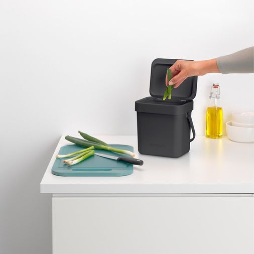Schafer ₺1.399,00hh Brabantia Sort Ve Go Koyu Gri Çöp Kovası 3 L