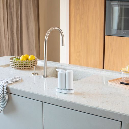 Schafer ₺3.399,00** Brabantia Sinkstyle Fresh White Sabunluk Seti 2X200 Ml