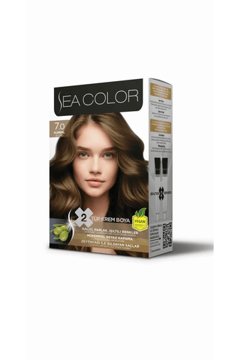 Sea Color 2 Tüp Krem Saç Boyası Seti Kumral No:7.0
