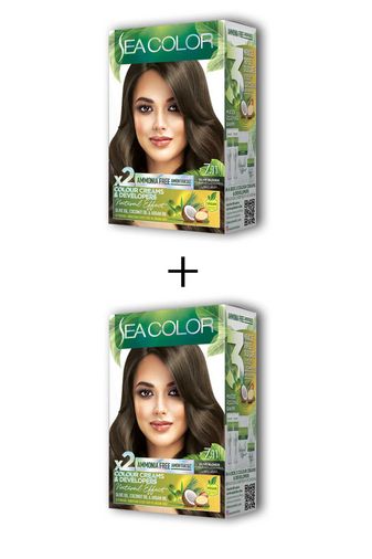 Sea Color RT-RYL-ARSEACLR711-2 2X2 Tüp Krem Saç Boyası Seti Yoğun Küllü Kumral No:7.11