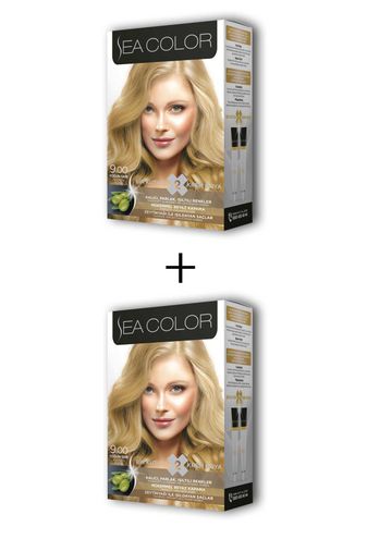 Sea Color RT-RYL-ARSEACLR900-2 2X2 Tüp Krem Saç Boyası Seti Yoğun Sarı No:9.00