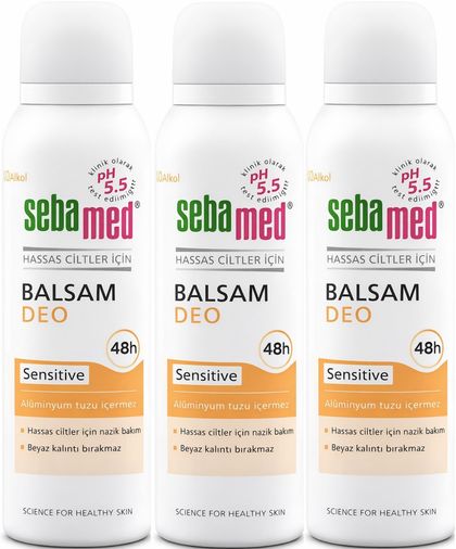Sebamed Deodorant Aerosol 150 ML Balsam - Sensitive/Hassas (3 Lü Set)