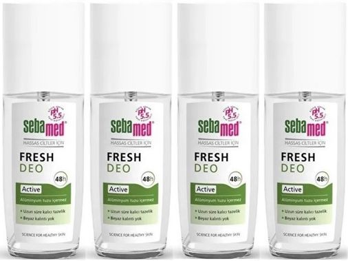 Sebamed Deodorant Sprey 75 ML Fresh Active (4 Lü Set)