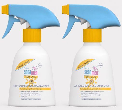 Sebamed Sun Care Bebek Güneş Losyonu Kremi Sprey 50+ 200ML PARFÜMSÜZ (Hassas Ciltler) (2 Li Set)