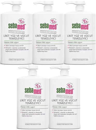 Sebamed Yüz ve Vücut Temizleyici Likit 300 ML (5 Li Set)