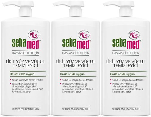 Sebamed Yüz ve Vücut Temizleyici Likit 750 ML (3 Lü Set)