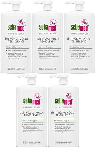 Sebamed Yüz ve Vücut Temizleyici Likit 750 ML (5 Li Set)