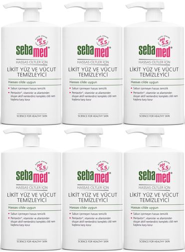 Sebamed Yüz ve Vücut Temizleyici Likit 750 ML (6 Lı Set)