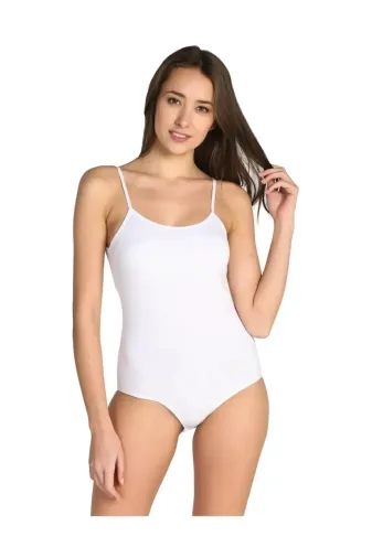 Seher shripaskzbns6 Kadın Beyaz 6'lı Paket %100 Pamuk Siyah Ip Askılı Kancalı Body Zıbın