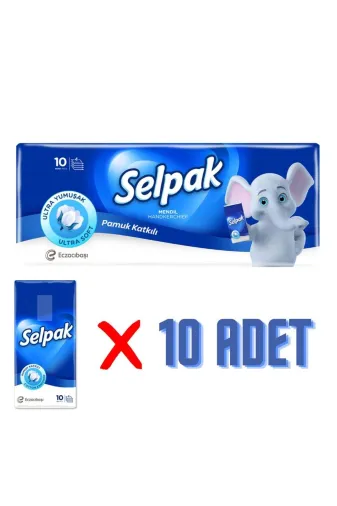 Selpak 61887 Mendil 10 Lu Paket - Klasik