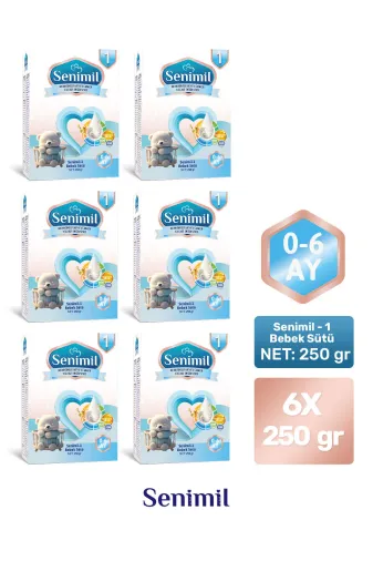 SENİMİL SNML12 1 Bebek Sütü 250 Gr (0-6 Ay) 6 Li Avantaj Paketi