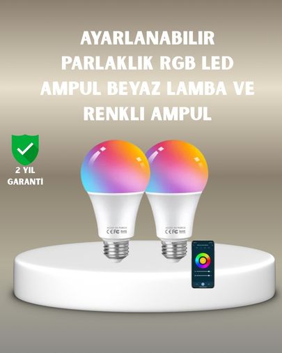 sepetopia TRİTHLTXUCZZZRGBLAMBAAAA-3-BLNCCC Rgbw Teknolojili Akıllı Led Ampul Zamanlayıcılı Diğer