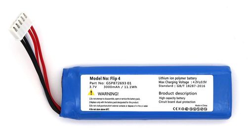 Sertec Flip 4 uyumlu 3.7v 3000 mah Soketli Batarya