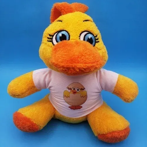 Sevimli Peluş Civciv Tişörtlü 24 Cm Dekoratif Oyuncak