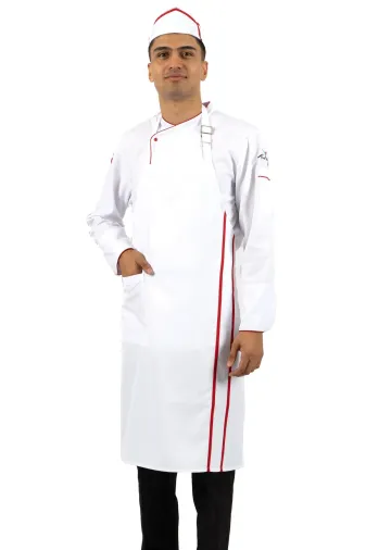 SEZA TEKSTİL 150400550 Biyeli Askılı Önlük Aşçı Garson Şef Barista Kafe Cepli Apron Mutfak Önlüğü (Alpaka Kumaş)