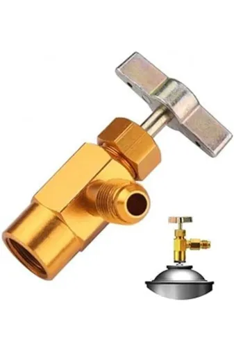 SH TICARET OTOMDxB0BGPSZWJ2 R134A Soğutma Sıvısı Valfi 1/4 Sae-1/2 Acme Adaptörü, Klima Sistemi Adaptörü, Araç Dişli Valf, Alet