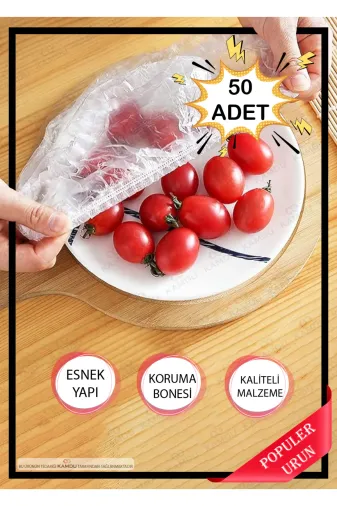 SHAFTED TYBI5VTKILVLCRJO04 50 Adet Tencere & Tabak Bonesi, Gıda Bonesi, Saç Bonesi, Çok Amaçlı Bone, Yemek Bonesi
