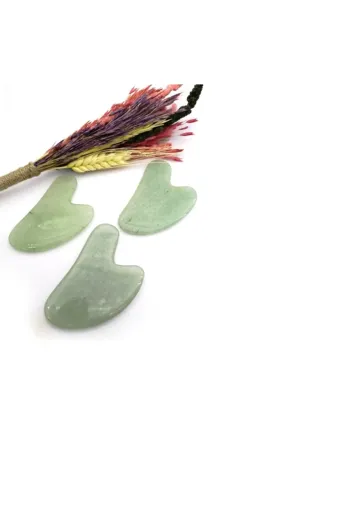 shagan TYC00557013669 Aventurin Kalpli Doğal Taş Gua Sha Yüz Ve Vücut Masaj Aleti
