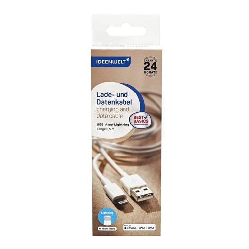 SI24090478 Ideenwelt Data Aktarımı Ve Şarj Kablosu Usb A-Ligthning 1,5 Metre