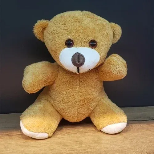 Şık Kahverengi Peluş Oyuncak 25 Cm Hediye
